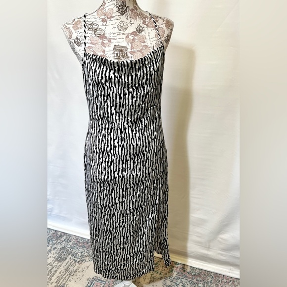 OPEN EDIT Beige and black‎ zebra print slip dress size M. - Picture 9 of 14